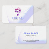 Gestileerde gloeilamp visitekaartje (Voorkant / Achterkant)