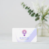 Gestileerde gloeilamp visitekaartje (Staand voorkant)