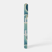 Gestileerde golf vintage motief iPhone 16 hoesje (Rechterkant)