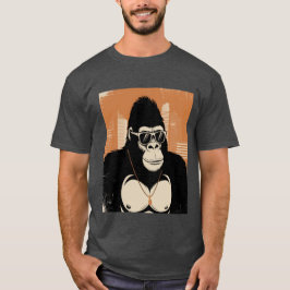 Gestileerde gorilla t-shirt
