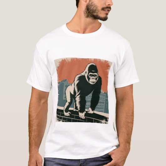 Gestileerde gorilla t-shirt (Voorkant)