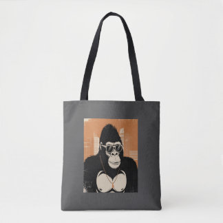 Gestileerde gorilla tote bag