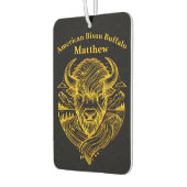 Gestileerde gouden bizon illustratie in Natuur set Luchtverfrisser (Links)