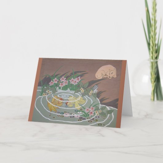 Gestileerde goudvis, hond en kikker kaart (Voorkant)