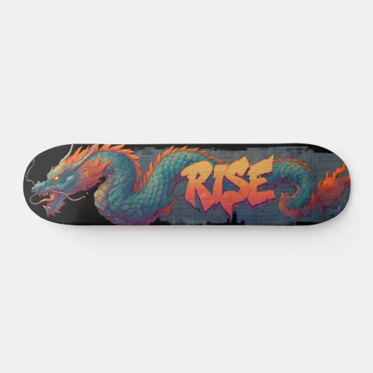 Gestileerde Graffiti Dragon Muurschildering met Bo Persoonlijk Skateboard (Horizontaal)
