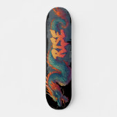 Gestileerde Graffiti Dragon Muurschildering met Bo Persoonlijk Skateboard (Voorkant)