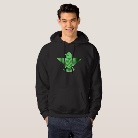 gestileerde groene valk hoodie (Voorkant volledig)