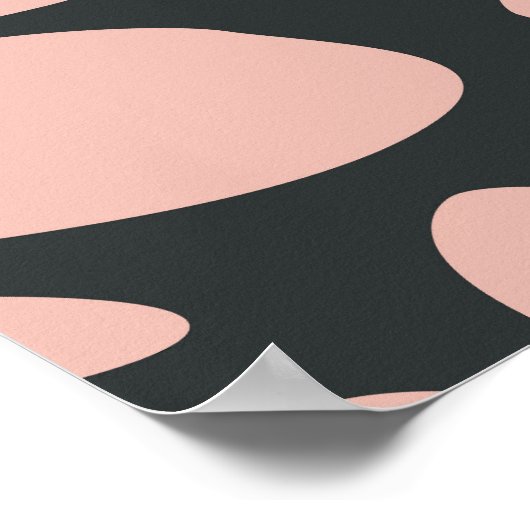 Gestileerde grote bloesems, naadloos bloemenpatroo poster (Hoek)