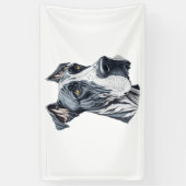 Gestileerde Grote Deen Hoofd Spandoek (Verticaal)