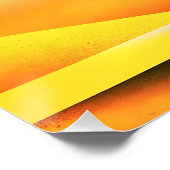 Gestileerde haan tegen levendige zonsondergang perfect poster (Hoek)