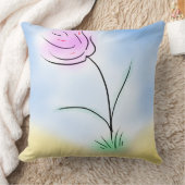 Gestileerde Happy Flower op een warme zonnige dag Kussen (Deken)