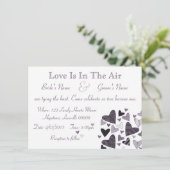 gestileerde harten bruiloft kaart (Staand voorkant)