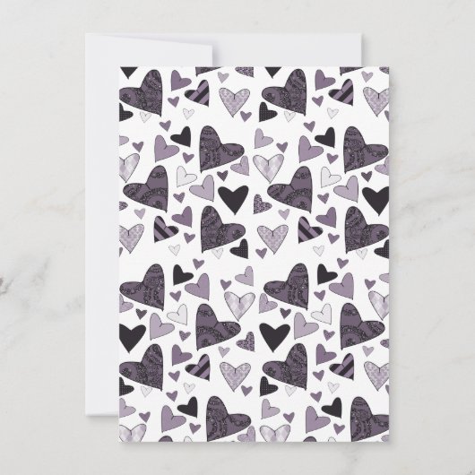 gestileerde harten bruiloft kaart (Achterkant)