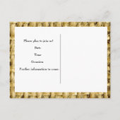 Gestileerde Hen en Chick Burlap slaan de datum op Aankondigingskaart (Achterkant)