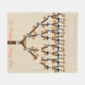 Gestileerde Herfst Leaf Photo Family Tree Fleece Deken (Voorkant (Horizontaal))