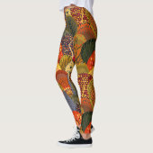 Gestileerde herfstbomen, helder bospatroon. leggings (Links)
