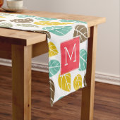 Gestileerde herfstkleuren bladeren patroon aangepa medium tafelloper (Voorbeeld)