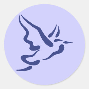 Gestileerde Heron in vlucht Ronde Sticker