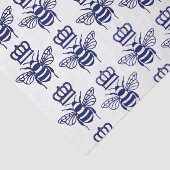 gestileerde hommels met kroon - Blauw Tissuepapier (Detail)