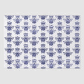  gestileerde hommels met kroon - Blauw Tissuepapier (Voorkant)