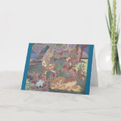 Gestileerde honden spelen in de tuin kaart (Voorkant)