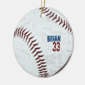 gestileerde honkbal-versiering keramisch ornament (Links)