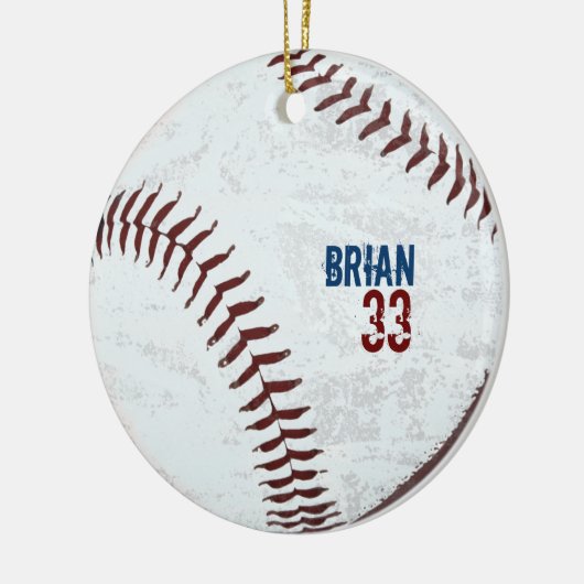 gestileerde honkbal-versiering keramisch ornament (Links)