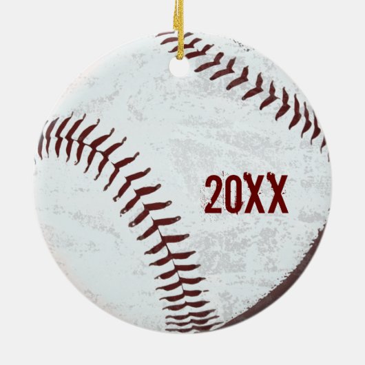 gestileerde honkbal-versiering keramisch ornament (Achterkant)