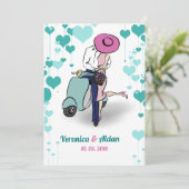 gestileerde huwelijksuitnodiging kaart (Staand voorkant)