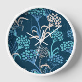 Gestileerde Hydrangea bloemmotief - Elegant Blauw (Voorkant)