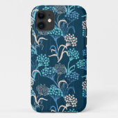 Gestileerde Hydrangea bloemmotief - Elegant Blauw Case-Mate iPhone Case (Achterkant)