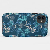 Gestileerde Hydrangea bloemmotief - Elegant Blauw Case-Mate iPhone Case (Achterkant (horizontaal))