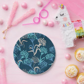 Gestileerde Hydrangea bloemmotief - Elegant Blauw Papieren Bordje (Feest)