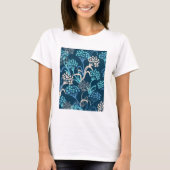 Gestileerde Hydrangea bloemmotief - Elegant Blauw T-shirt (Voorkant)