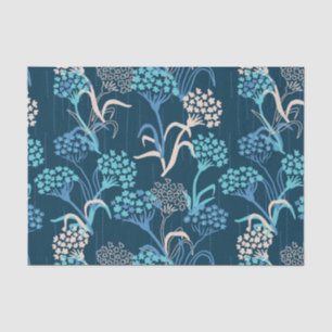 Gestileerde Hydrangea bloemmotief - Elegant Blauw Tissuepapier