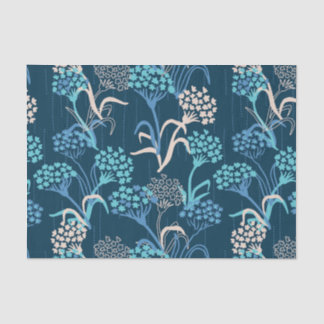 Gestileerde Hydrangea bloemmotief - Elegant Blauw Tissuepapier