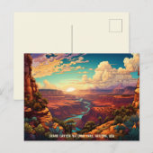 Gestileerde illustratie Grand Canyon National Park Briefkaart (Voorkant / Achterkant)