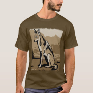 Gestileerde jakhals t-shirt