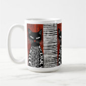 gestileerde kat koffiemok (Links)