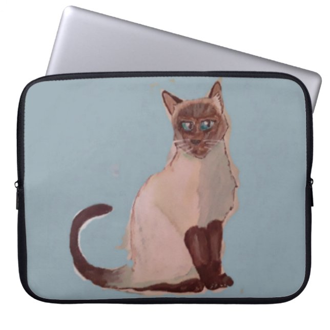 Gestileerde katposter laptop sleeve (Voorkant)