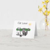 Gestileerde katten wenskaart kaart (Gele Bloem)