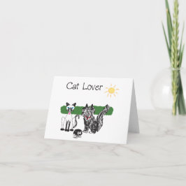 Gestileerde katten wenskaart kaart