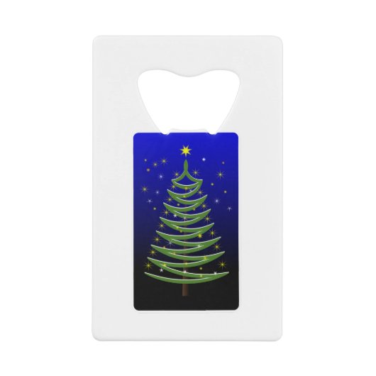 gestileerde kerstboom creditkaart flessenopener (Voorkant)
