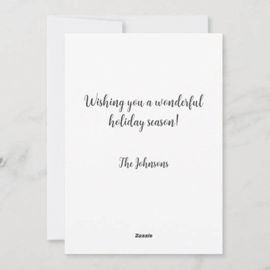 Gestileerde kerstboom feestdagenkaart (Achterkant)