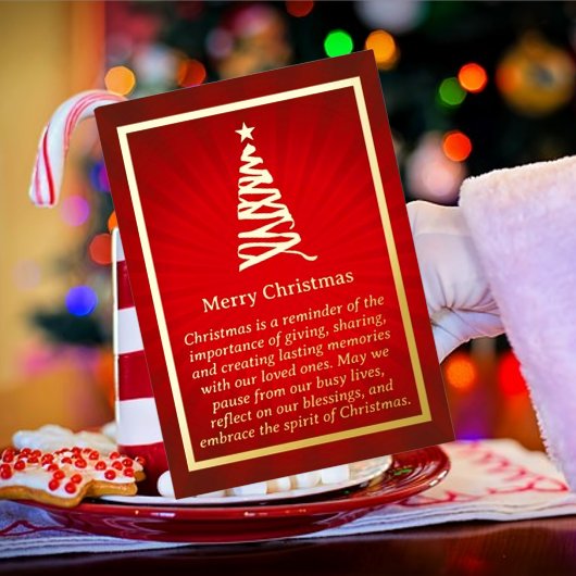 Gestileerde kerstboom Folie Kaart