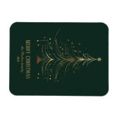 Gestileerde kerstboom in goud op donkere achtergro magneet (Horizontaal)