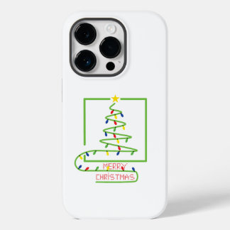 Gestileerde kerstboom met gloeilampen Case-Mate iPhone 14 pro hoesje
