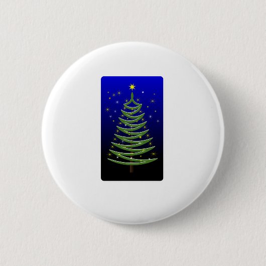 gestileerde kerstboom ronde button 5,7 cm (Voorkant)