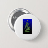 gestileerde kerstboom ronde button 5,7 cm (Voorkant /achterkant)