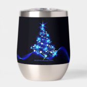 gestileerde kerstboom SlipperyJoe gloeiende blauw  (Voorkant)